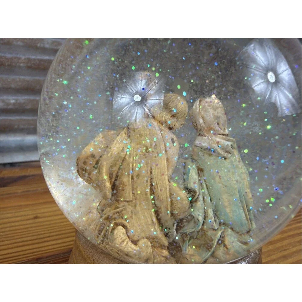 Fontanini Holy Family Glitterdome Snow Globe Musical “O Holy Night” Roman 1989